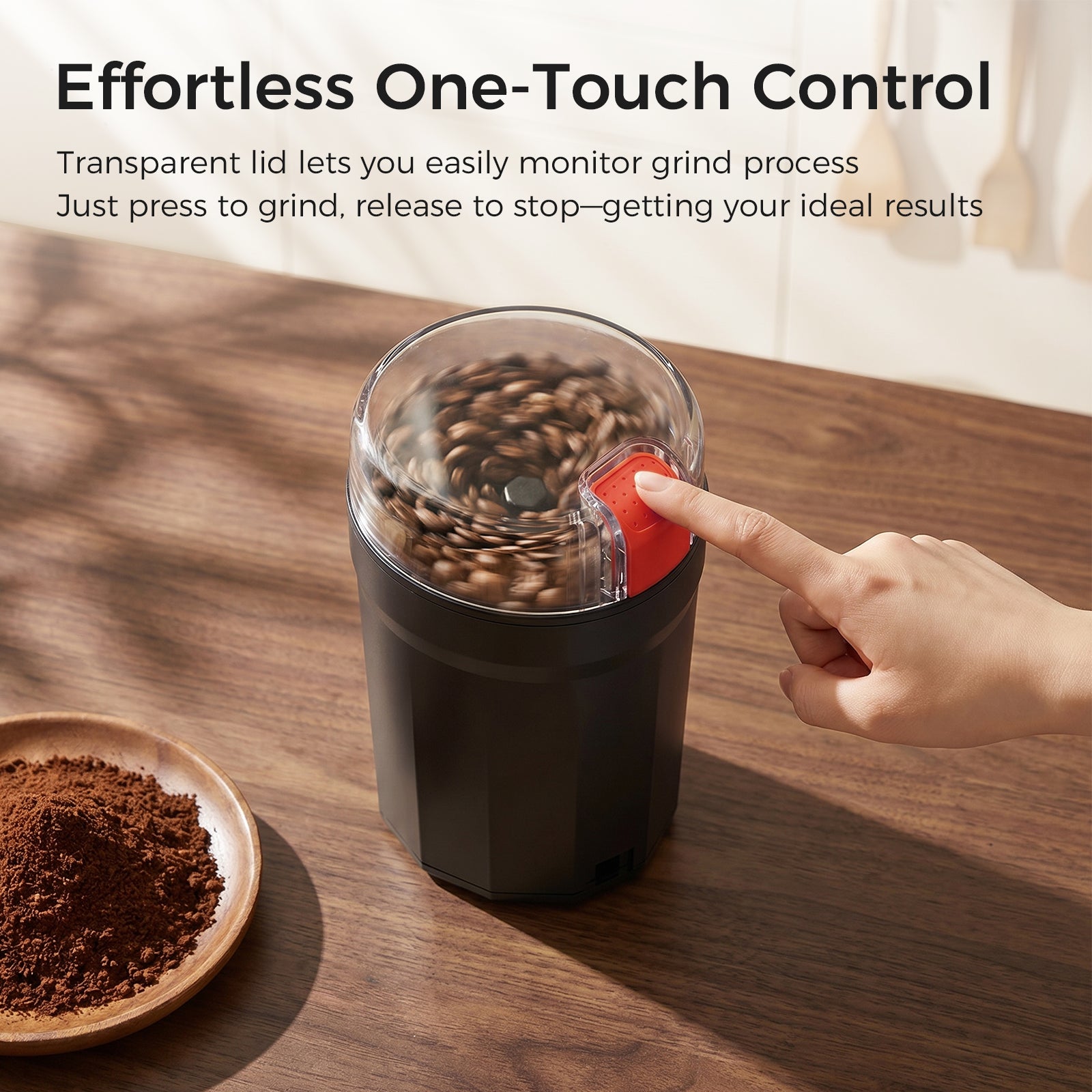 Aromvel CG3501 Electric Blade Coffee Grinder One-Touch Grinding for Coffee Beans, Spices & More